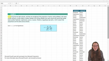 Two Proportions Hypothesis Test - Excel Example 2