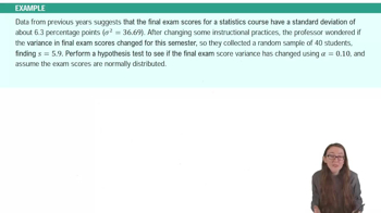 Performing Hypothesis Tests: Variance Example 1