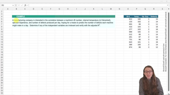 Irrelevant Variables - Excel Example 2