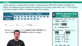 Hypothesis Test for Two Variances Using a TI-84 Example 1