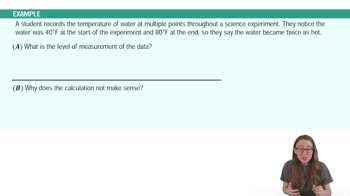 Levels of Measurement Example 1