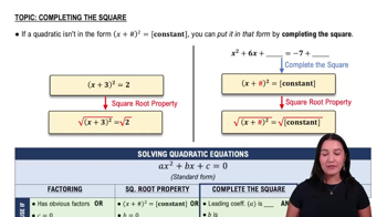 Solving Quadratic Equations by Completing the Square