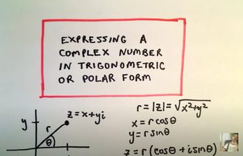 Complex Numbers: Convert From Polar to Complex Form, Ex 1