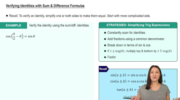 Verifying Identities with Sum and Difference Formulas