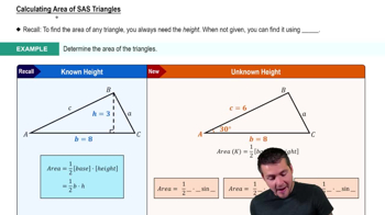 Calculating Area of SAS Triangles