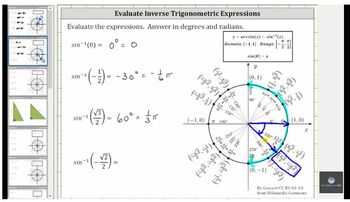 Evaluate Inverse Sine Expressions Using the Unit Circle