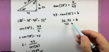 Trigonometry - Solving a right triangle