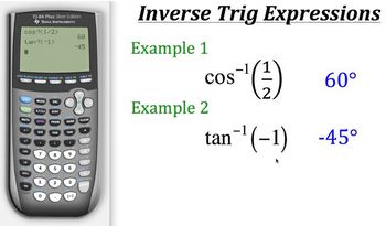 TI Calculator Tutorial: Inverse Trigonometry.