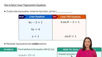 How to Solve Linear Trigonometric Equations