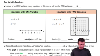 Equations with Two Variables