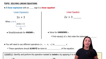 Solving Linear Equations