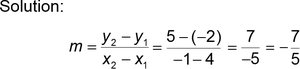 Slope calculation example