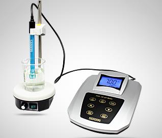 pH meter setup
