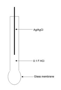 Glass pH electrode schematic