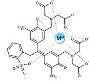 Structure of a metal-EDTA complex showing octahedral coordination