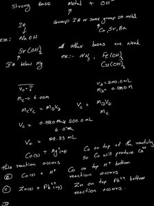 Handwritten notes on precipitation and ionic equations