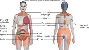 Pathway of referred pain