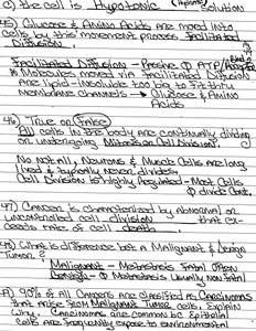 Handwritten notes on sodium-potassium pump and osmosis