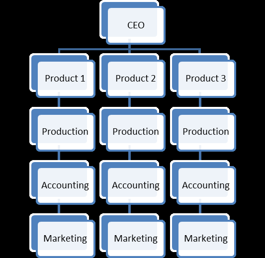 Divisional organizational chart