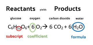 Chemical equation notation example