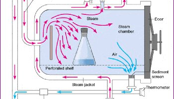 Diagram of autoclave steam flow