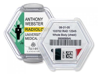 Radiation monitoring badge example