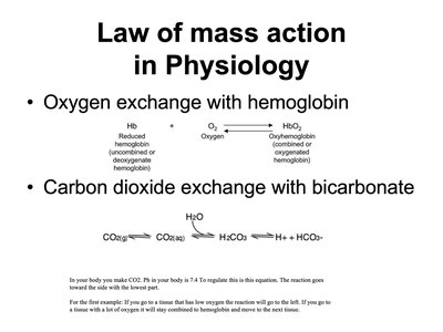 Law of mass action in physiology