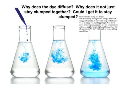 Dye diffusion and entropy