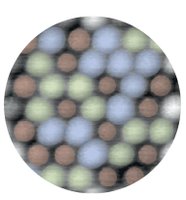 Atomic force microscopy image of surface atoms