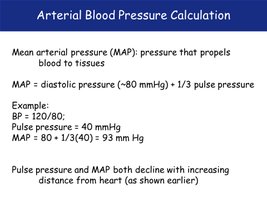 Calculation of mean arterial pressure