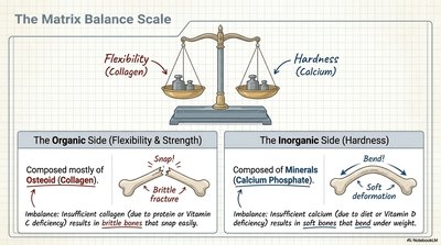 Matrix Balance Scale: Organic vs. Inorganic Bone