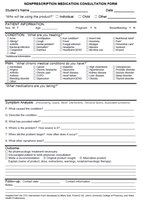 Nonprescription Medication Consultation Form