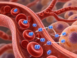 Oxygen exchange between erythrocytes and tissues