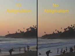 Comparison of vision with and without astigmatism