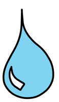 Water droplet representing dehydration synthesis