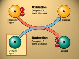 Diagram of oxidation and reduction reactions