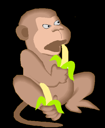 Mnemonic: monkey eating bananas