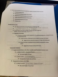Growth hormone notes page