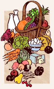 Variety of foods rich in vitamins and minerals