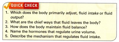 Regulation of Fluid Intake