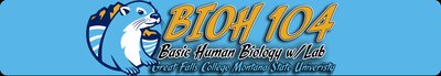 BIOH 104 Basic Human Biology w/ Lab banner