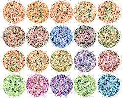 Ishihara plates for colorblindness