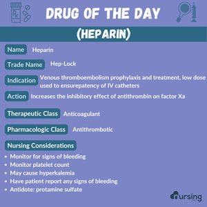 Heparin drug information