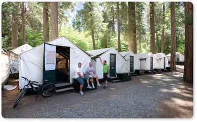 Tent cabins in Yosemite, site of hantavirus outbreak