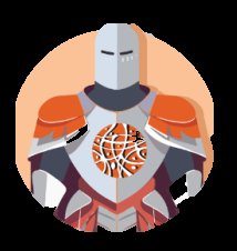 Knight with armor representing protection