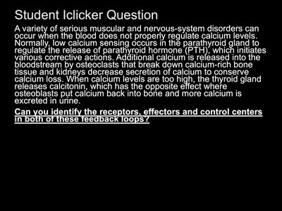 Student question about calcium feedback loops