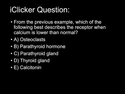 iClicker question about calcium receptor