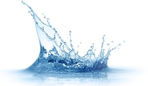 Water splash representing water-soluble hormones