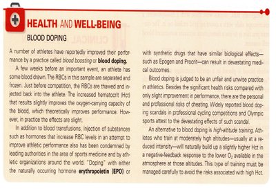 Health and well-being: Blood doping