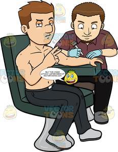 Tattoo application cartoon